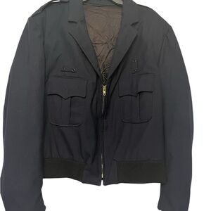 Men's Classic Black Military Jacket